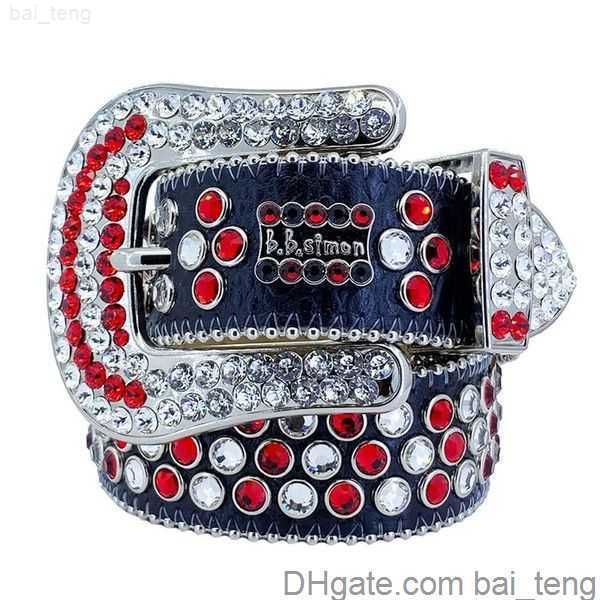 

2023 designer belt bb simon belts for men women fashion shiny diamond belt 3x, Black;brown