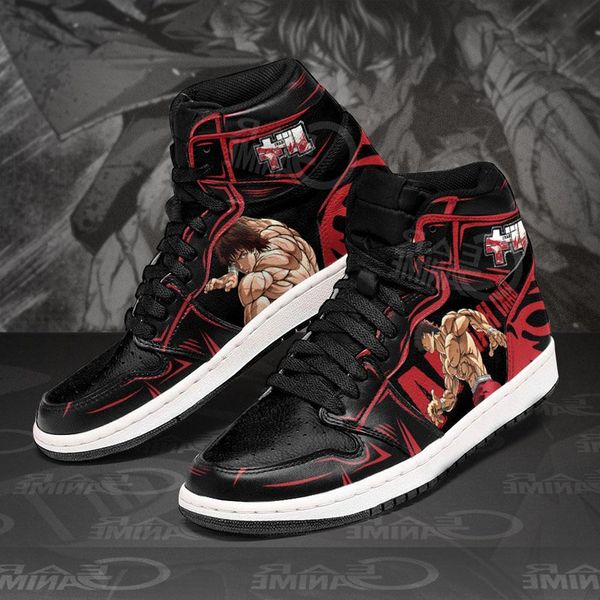 

fashion men women casual shoes baki hanma anime running sneakers originals rubber high graffiti leather designer custom animes basketball sh, Black