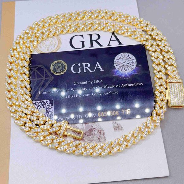 

gra certificate vvs moissanite new silver chains design for men diamond cuban link chain