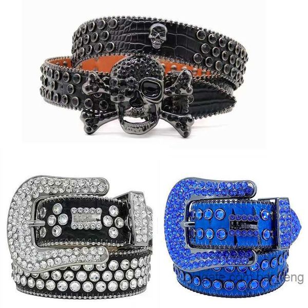 

women men bb simon belt luxury designer belt retro needle buckle belts 20 color crystal diamond, Black;brown