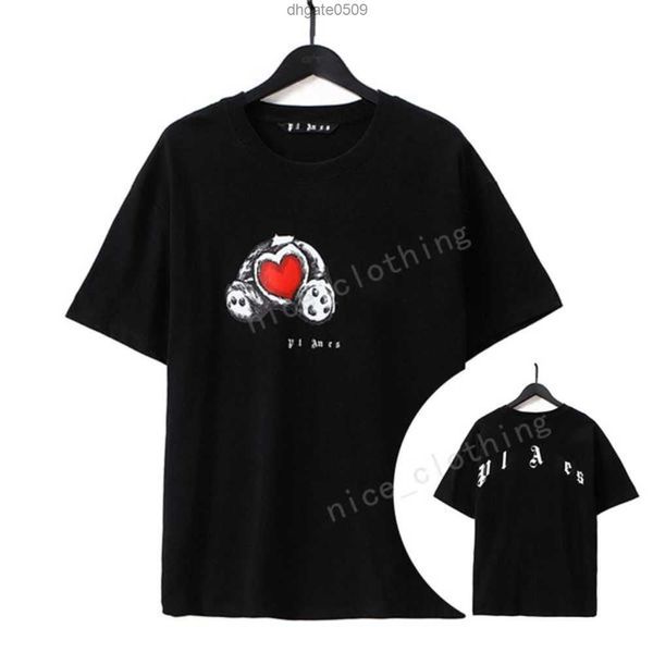

designer pa t-shirt luxury tees print palms t shirts mens womens angle short sleeve casual streetwear clothing clothes 35548i, White;black