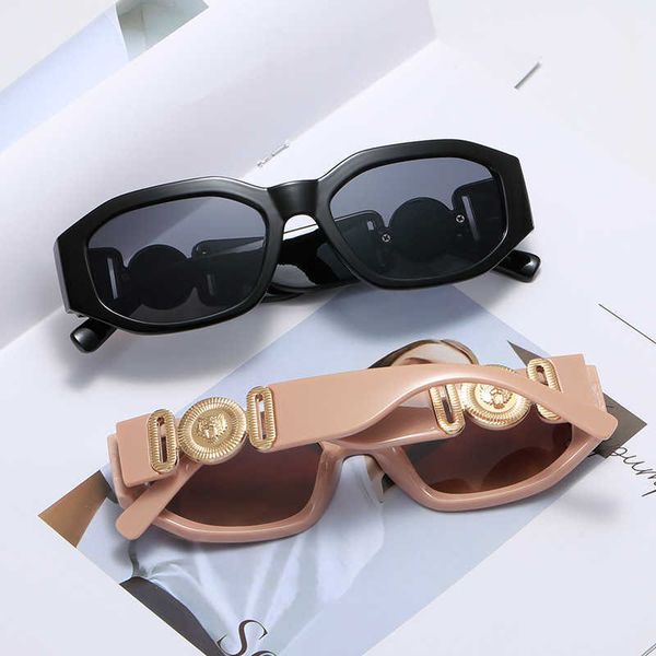 

new small box trend head polygon glasses personalized street ssunglasses, White;black