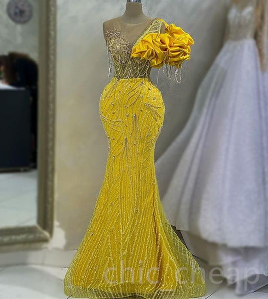 

Aso Ebi 2023 Arabic Yellow Mermaid Prom Dress Beaded Crystals Evening Formal Party Second Reception Birthday Engagement Gowns Dresses Robe de Soiree SH037, Dark red
