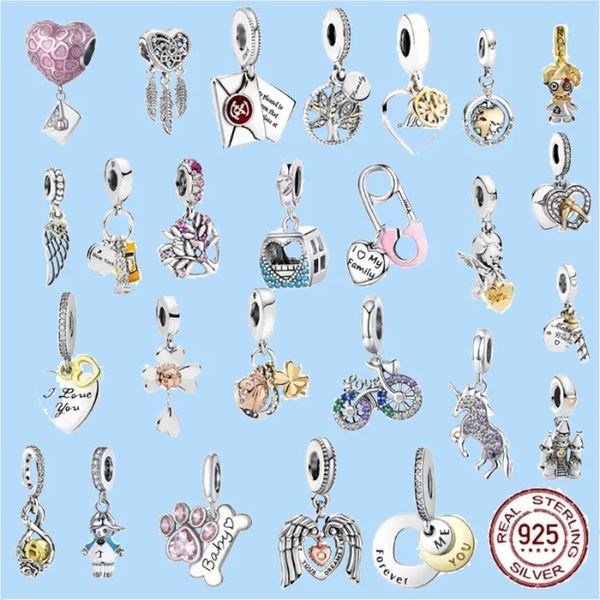 

925 charm beads accessories fit pandora charms jewelry friendship book love charms set pendant diy fine, Black