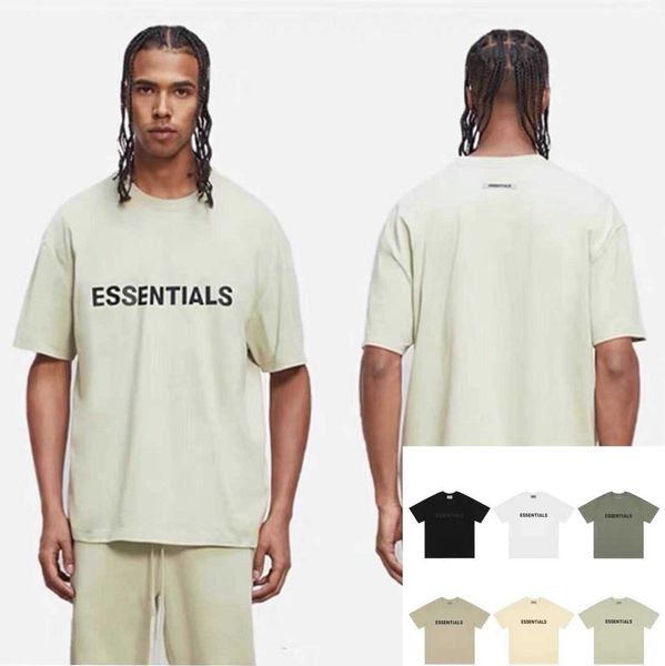 

sten 2023 men's and women's fashion t shirt t-shirts high street brand ess multi chest three-dimensional letters short sleeve, White;black