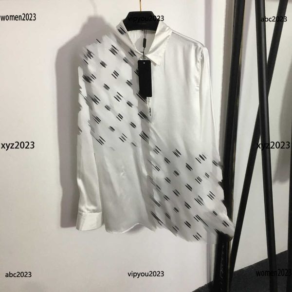 

designer women shirt lady blouse four quadrant segmented printing long sleeved size s-l single breasted lapel shirt may12, White