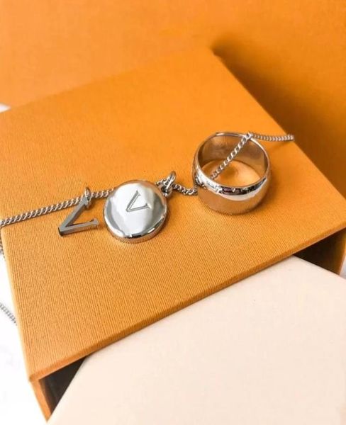 

letter desingers luxurys pendant necklace luxury design removable necklace gift classic womens mens fashion designer jewelry with 5035837, Silver