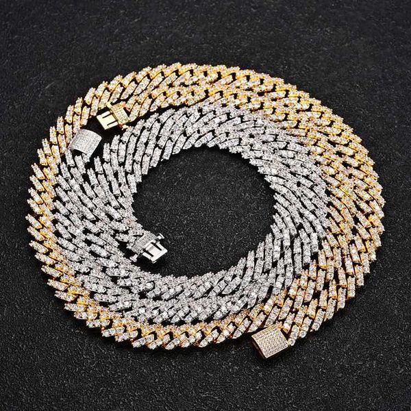 

jwy custom hip hop silver jewelry vvs d color pass diamond tester iced out moissanite cuban link chain in sterling 925 silver