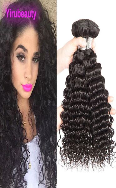 

brazilian human hair deep wave 3 bundles 100 unprocessed virgin hair extensions curly natural color 828inch three pieces7697872, Black