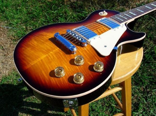 

factory mahogany lp guitar traditional plus desertburst 57 classics plek'd neck electric guitar oem available258