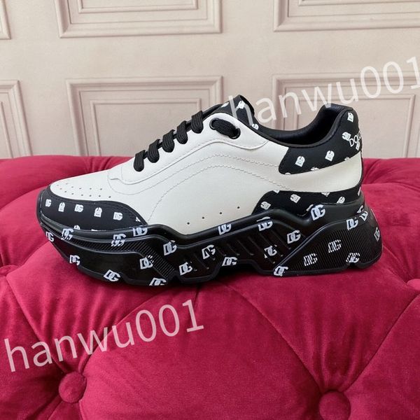 

2023 new r woman shoe leather lace up men fashion platform sneakers white black mens womens casual shoes 39-45