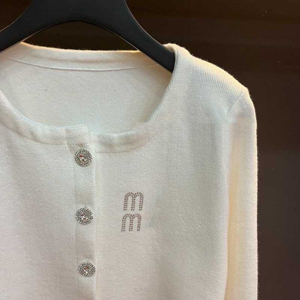 

women's sweaters designer short knitted r sweater summer loose cardigan coat womens large round neck long sleeve sweaters fashion knits, White;black