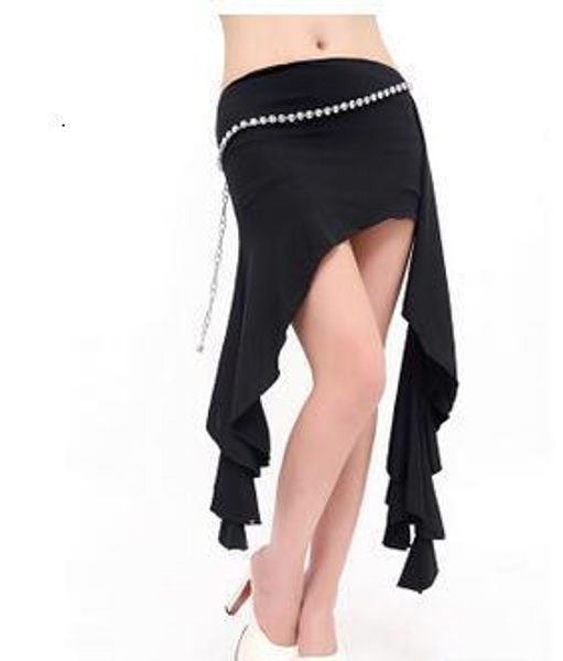 

sarongs 1pcs/lot belly dancing performance hip scarf belt milk silk wave tassel belly dance skirt 230515, Blue;gray