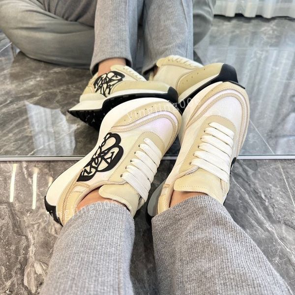

new brand mens designer fashion casual shoes leather lace-up sneaker fashion lady flat running trainers letters gym sneakers2023, Black