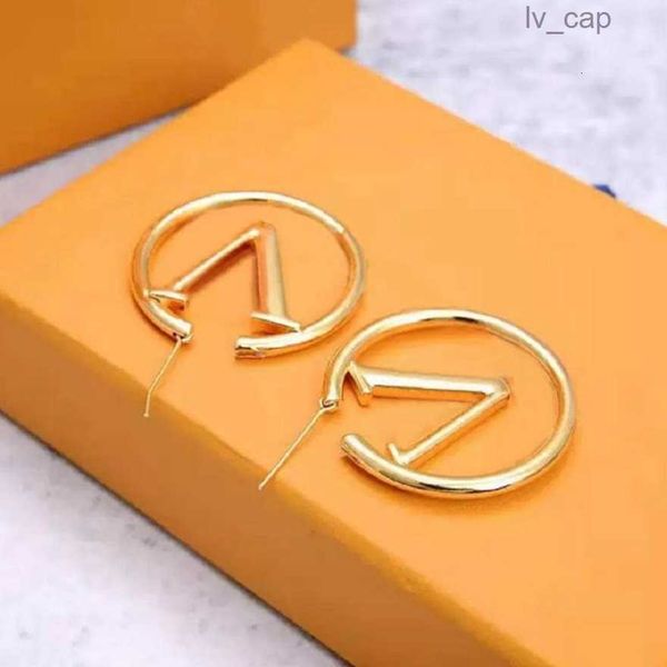 

womens hoops earrings for women stud fashion big circle simple earring jewelry luxurys designer earings letter earring, Golden;silver