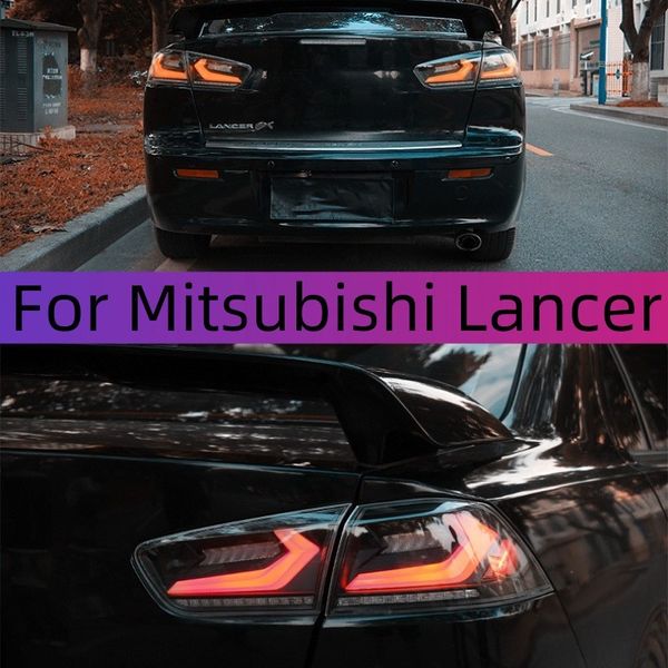 

car led tail lights assembly for mitsubishi lancer e v o modified corvette led running light turn signal auto accessories lamp