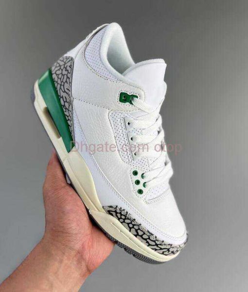

basketball shoes 3 retro lucky green mens womens white lucky green varsity red cement grey sail sports sneakers ck9246-136 size us 4-13 eur