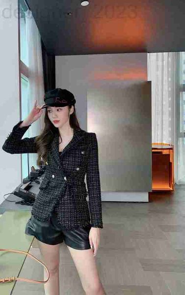 

women's jackets luxuriousrand jacket m new fall winter western suit designer fashion tweed leisure spring coat irthday gift n5ho, Black;brown