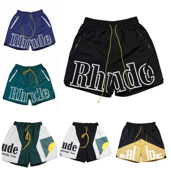 

designer men's shorts rhude monogram printed short fashion large size xxl 3xl 4xl men's shorts sweatpants pants summer men's, White;black