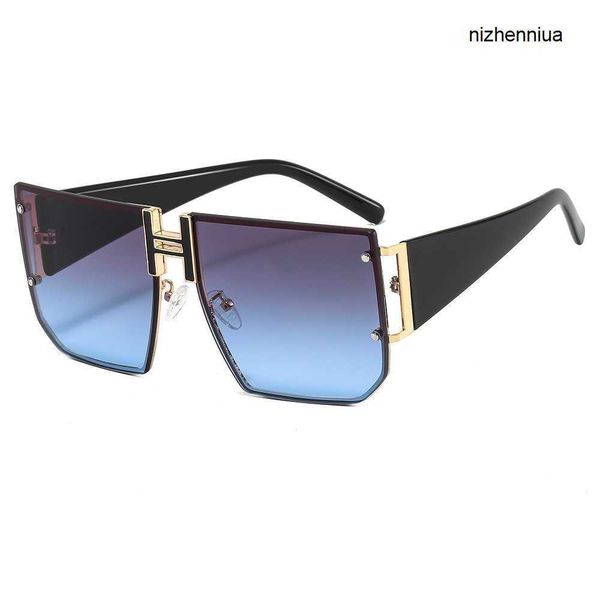

hermm elegant sunglase emma h large frame unglae fahion men and women polygonal unglae thick leg glae 4nvp, White;black