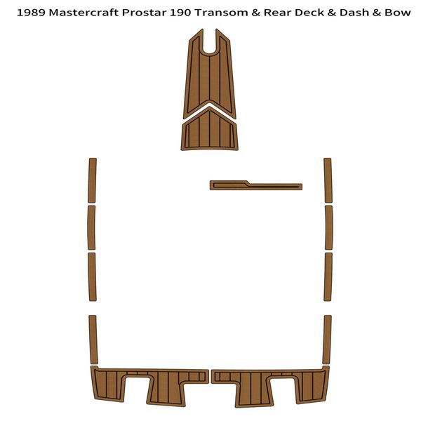 

1989 mastercraft prostar 190 transom rear deck dash bow pad boat eva teak floor