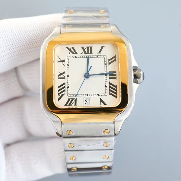

class mens watch automatic mechanical watch 40mm luminous sapphire waterproof fashion business wristwatches montre de luxe man, Slivery;brown