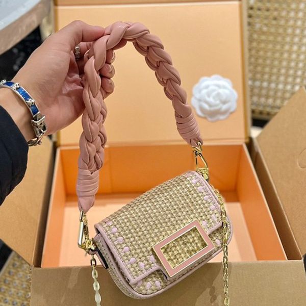 

summer straw 2 sizes shoulder bag luxury r handbag travel beach crossbody bags 4 colours artwork crochet handbags wholesale