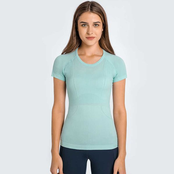 

lulus women short sleeve yoga round neck slim fit sports shirt quick-drying running tanks fashion breathable t-shirt outdoor sunscreen desig, White