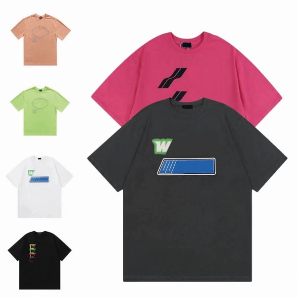 

women's clothes t-shirt designer shirt letter print round neck tee men's summer loose short-sleeved high street casual shirt short, White