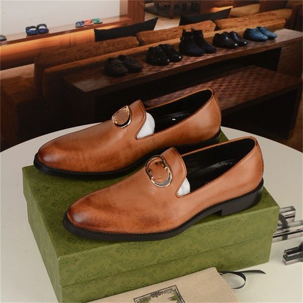 

23ss style designer men loafers shoes real leather black brown moccasins business handmade shoe formal party office wedding luxurious men dr