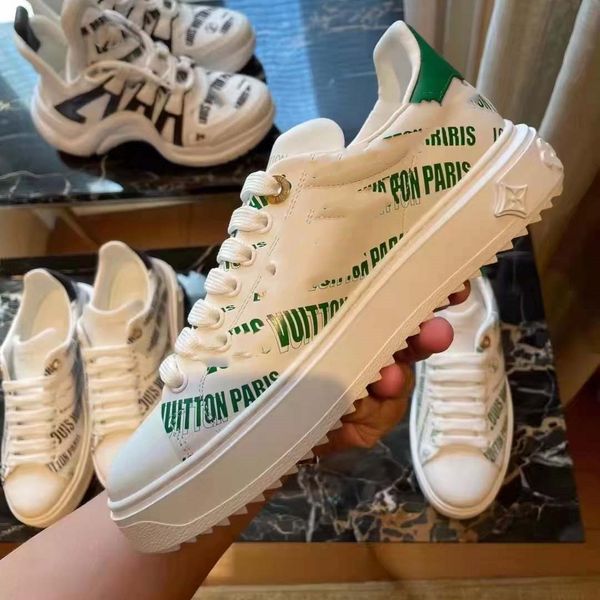 

time out luxury shoes brand men time out leather fashion shoes designer trainer cowhide vintage rhyton small white shoes size 38-46 05, Black