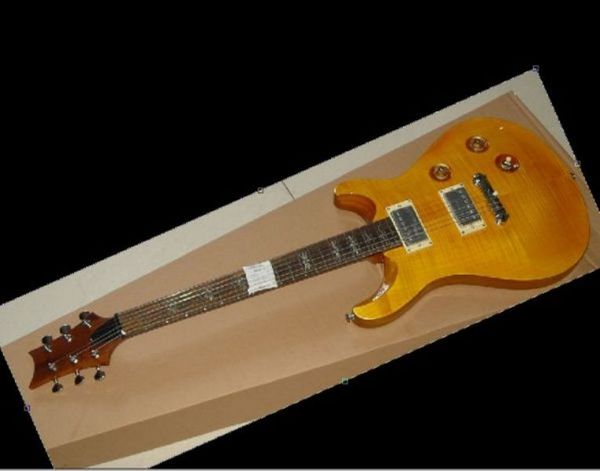 

6 string sunset color electric guitar prs double stalls custom369