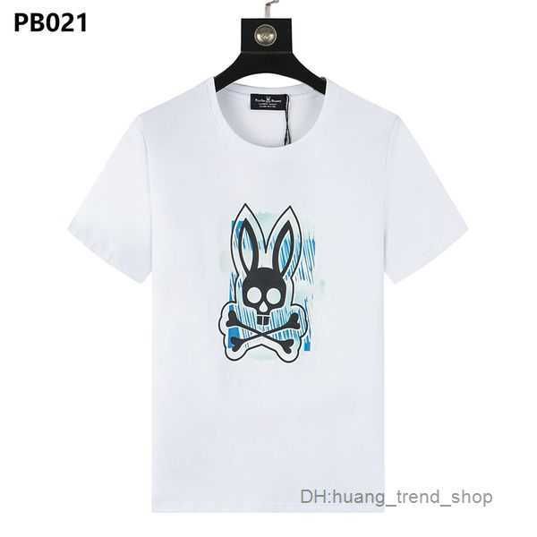 

psycho bunny spring summer men t shirt skeleton rabbit print transportation fashion street tide brand tee 7 160x, White;black