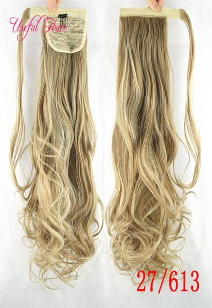 

synthetic curly hairpiece ponytail hair extensions kinky curly 10colors crochet braids hair extensions pony tail clip in hair exte6968572, Black