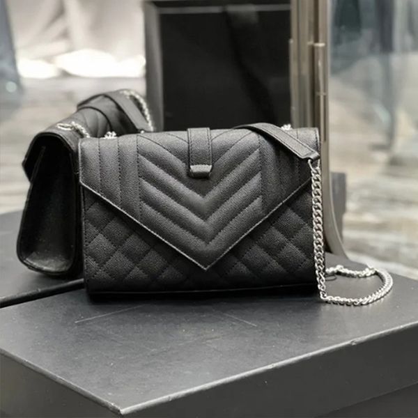 

designer bag women caviar bag handbag shoulder bags tote envelope messenger bag purse calfskin classic diagonal stripes quilted chain double
