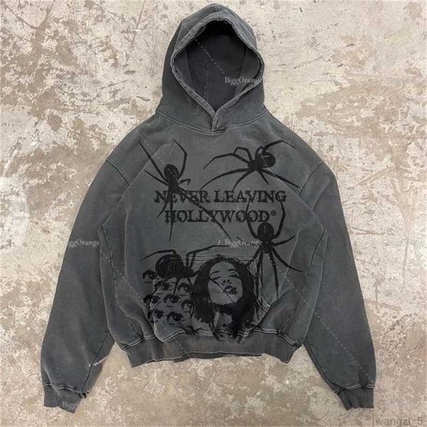 

2023 hoodies sp5der young thug 555555 pullover pink red hoodye pants men quality shoe sp5ders printing spider web sweatshirts vazv, Black