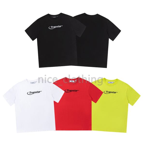 

mens trapstar t shirt designer tees luxury shirts embroid embroidery womens fashion brand short sleeve hip hop streetwear summer clothing, White;black