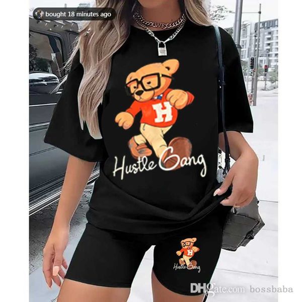 

plus sizes women tracksuits two pieces set designer 2023 new large t-shirt shorts set sport set 6 colours s-5xl, Gray