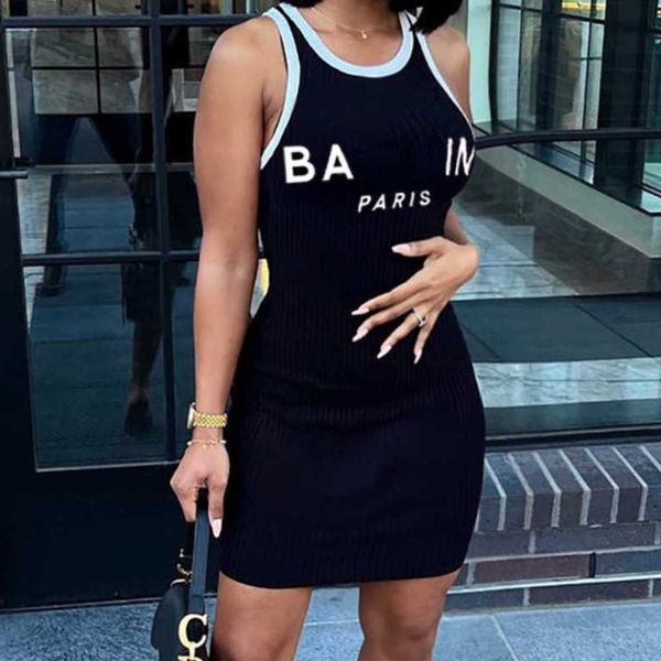 

casual dresses luxury brand designer dress fashion letter print dress slim quick dry mini skirt american womens clothing qdr, Black;gray