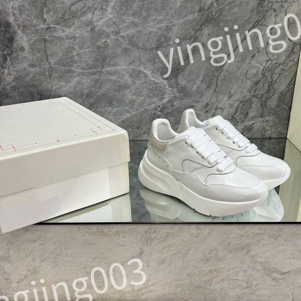 

luxury designer casual shoes sneakers reflective vintage shoes mens women trainers leather sneaker shoes, Black