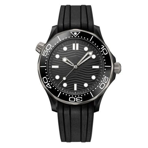 

luxury men's watch 42mm dial automatic mechanical designer watch montai sapphire glass watch rubber strap business watch, Slivery;golden