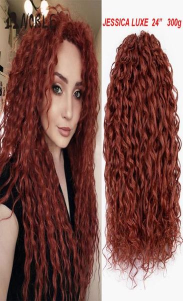 

crochet hair soft water wave synthetic braid ombre blonde red 24quotdeep braiding extension 2202161627161, Black;brown