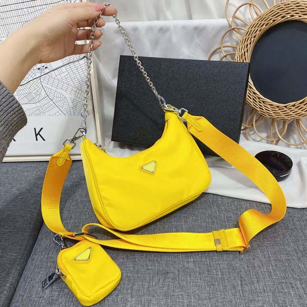 

designer bag 2005 nylon shoulder bag ladies messenger bag chest bag ladies handbag chain handbag presbyopic wallet bag retro handbag 09