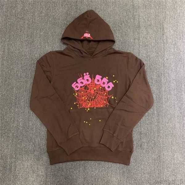 

2023 hoodies sp5der young thug 555555 pullover pink red hoodye pants men quality shoe sp5ders printing spider web sweatshirts 6 49ik, Black