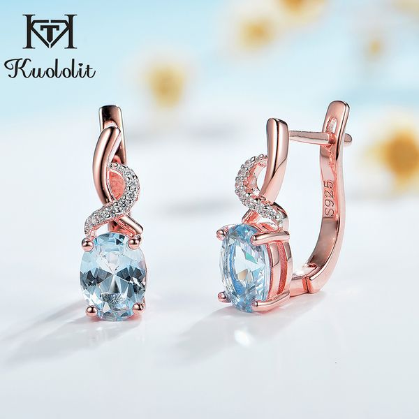 

ear cuff kuololit 585 rose gold z gemstone luxury women's clip earrings 925 sterling silver jade mint sapphire earrings 230512