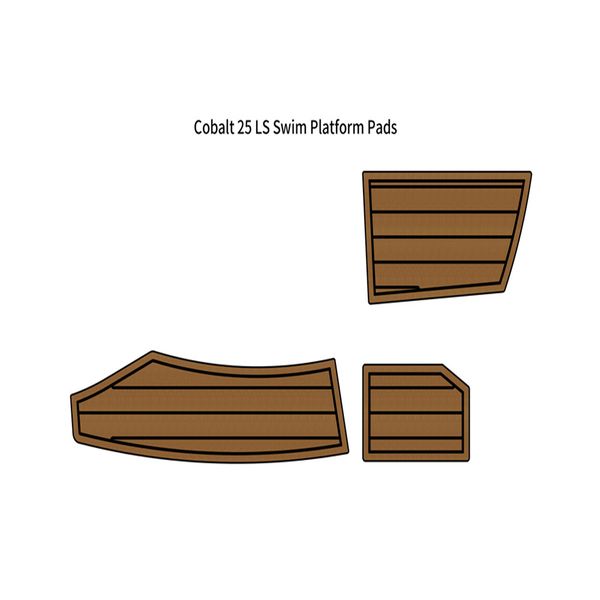 

cobalt 25 ls swim platform step pad boat eva foam faux teak deck floor mat