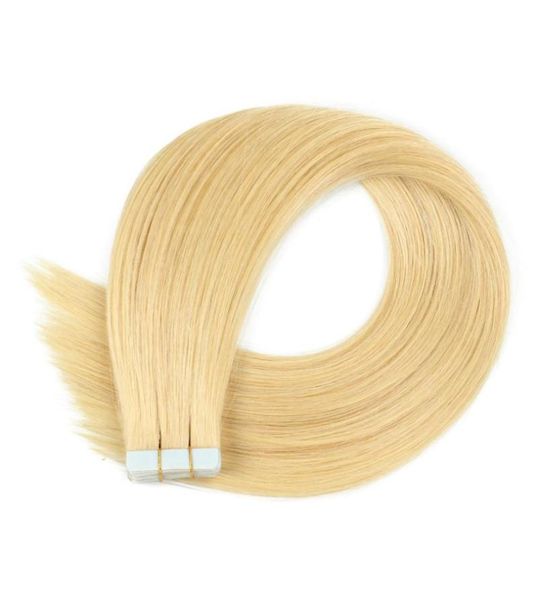 

24 gold blonde cuticle intact remy human hair tape in extensions9267208, Black