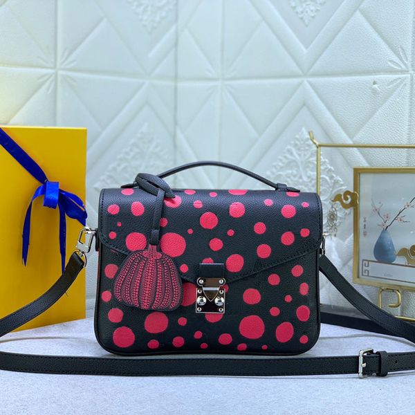

embossed letter bucket bags red dot cross body shoulder bag zipper closure pocket handle handbags old flowers letters internal multi compart