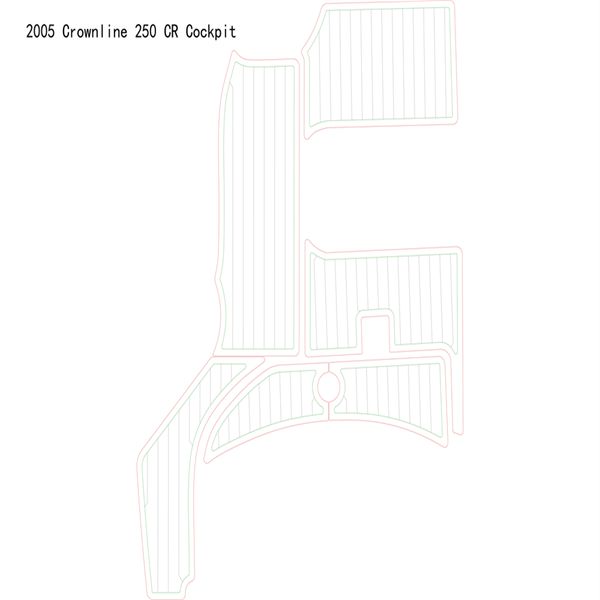 

2005 crownline 250 cr cockpit boat eva foam faux teak deck floor pad mat