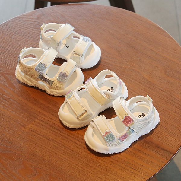 

sandals girls sandals summer fashion sequins baby girl shoes kids sport shoes boys beach sandals pink blue 230515, Black;red